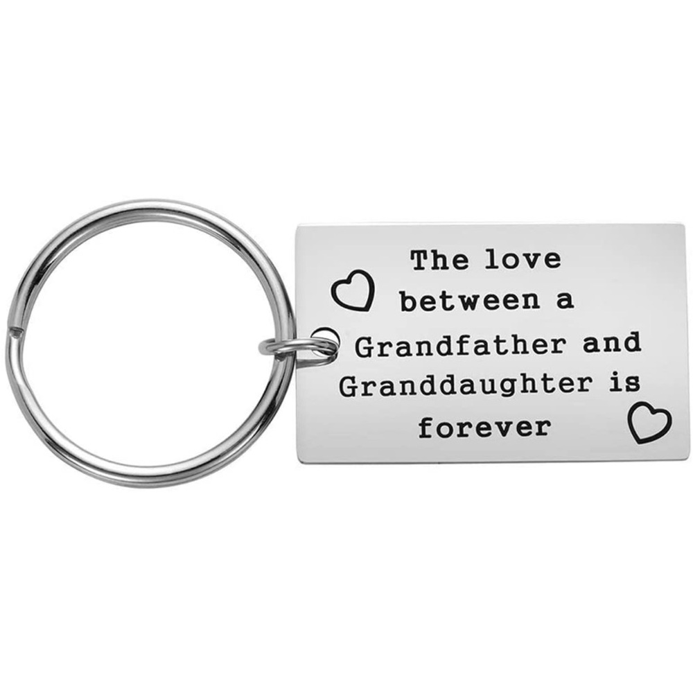 Grandpa Gift from Granddaughter - Stainless Steel Keychain Jewelry - Picture 3 of 7